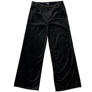 Citizens of Humanity Paloma Baggy Wide Leg Jeans Pants 29" Black Stretch Velvet